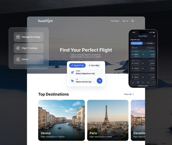 Flight Booking & Ticket Reservation Website. screenshot 1